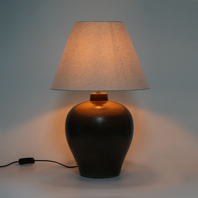Keraaminen purkki retro uusi kiinalainen tyylinen sängyn pöytävalaisin