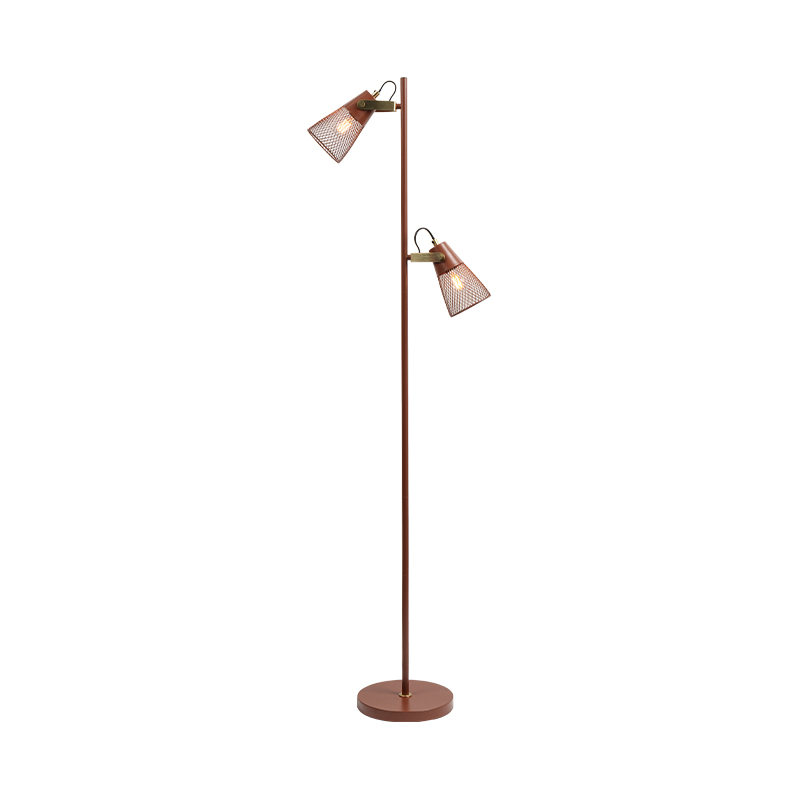 Teollisuustyylinen takorauta metallilattiavalaisin